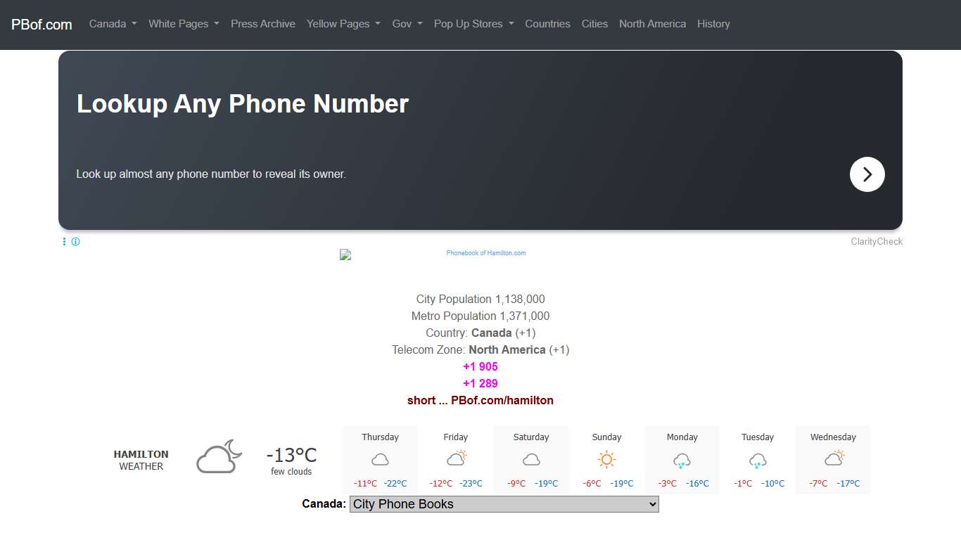 Phone Book of Hamilton.com +1 905 - White Pages