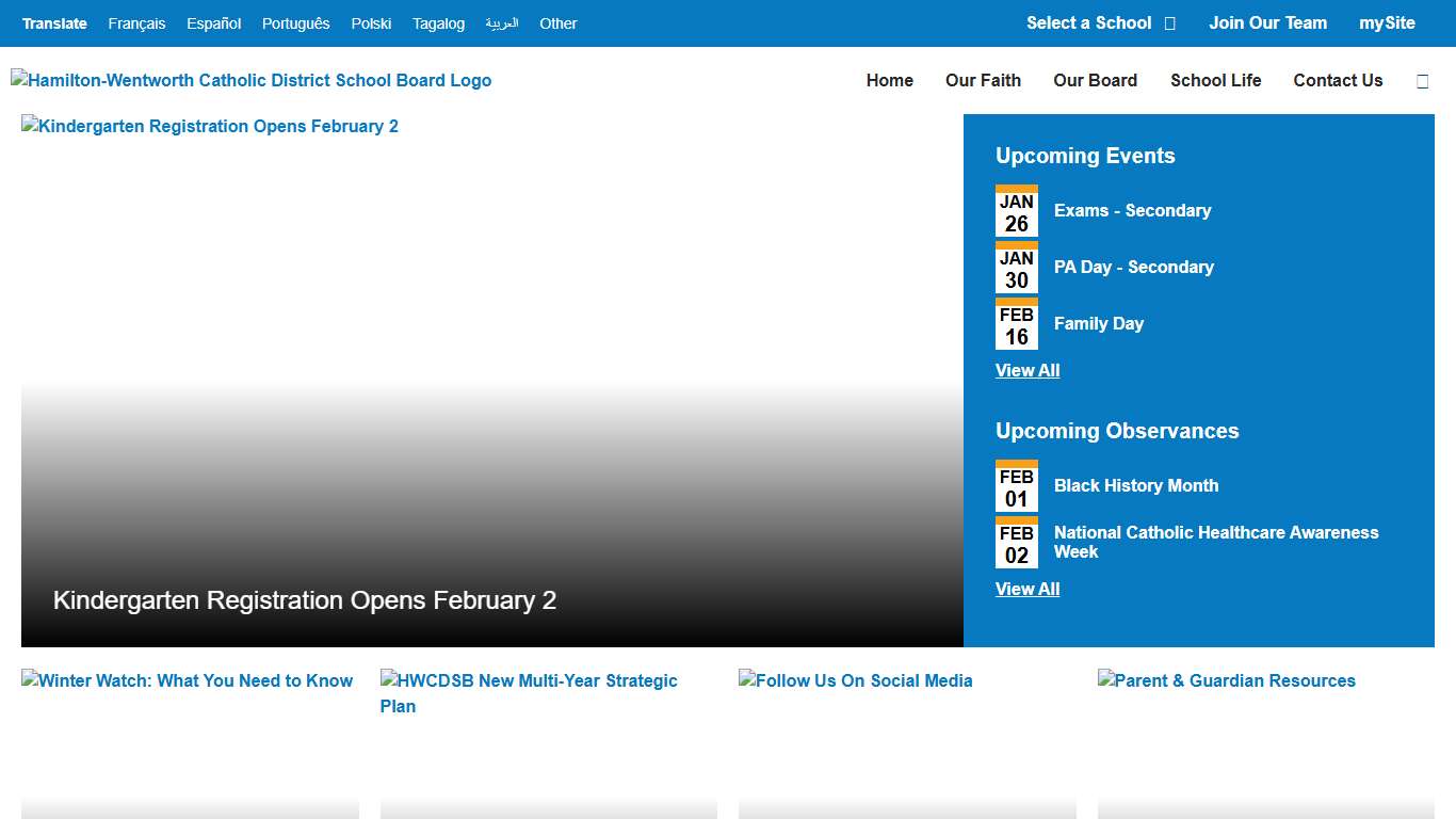 Home - Hamilton-Wentworth Catholic District School Board